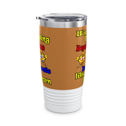 popping like popcorn - Ringneck Tumbler, 20oz (light brown)