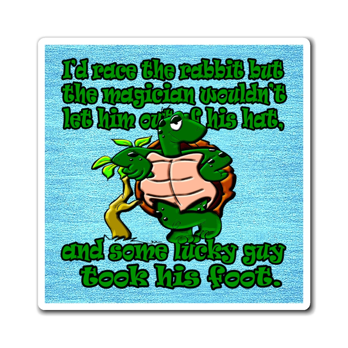 turtle race - Magnets - (faded blue)