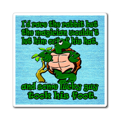 turtle race - Magnets - (faded blue)