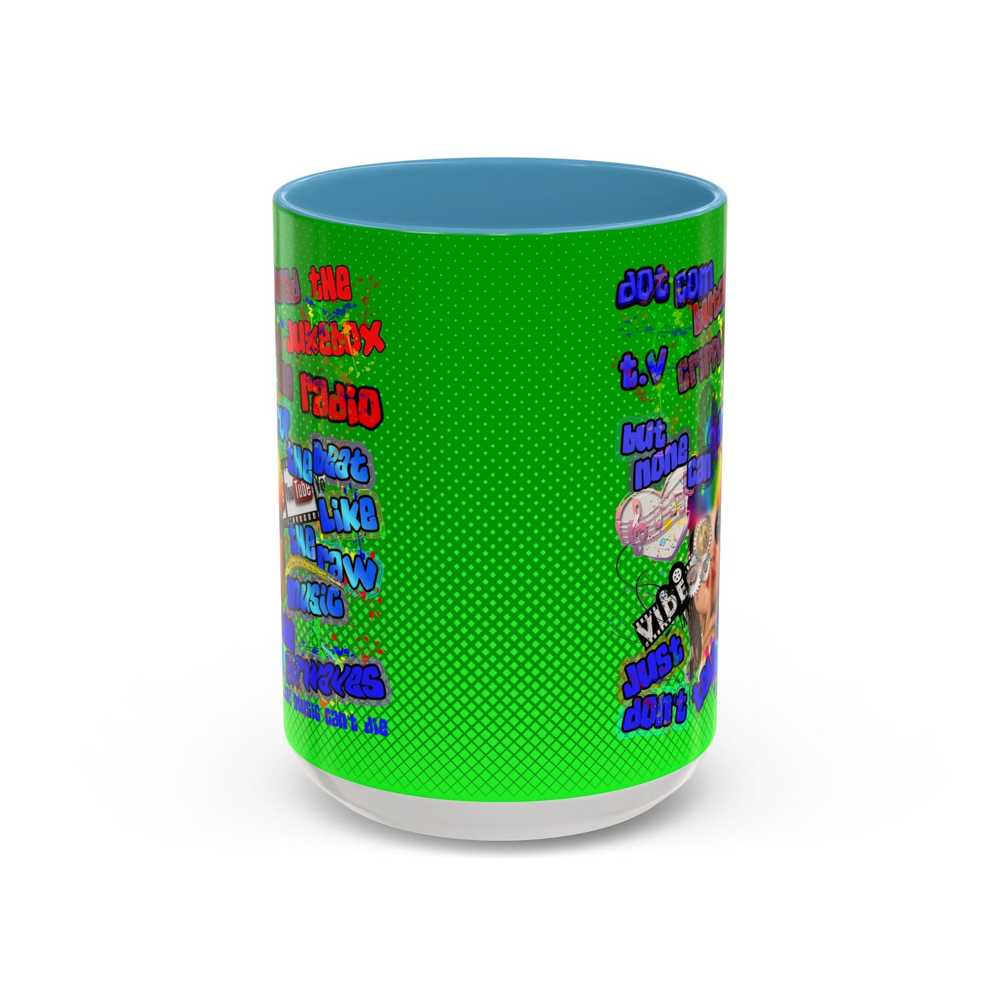 drop the beat - Accent Mug (logo green)
