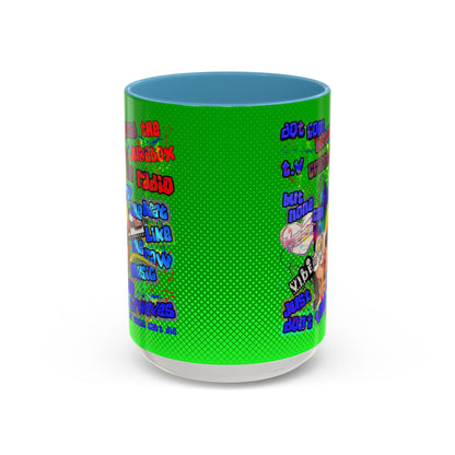 drop the beat - Accent Mug (logo green)
