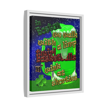 celtics logo - framed canvas art ('snoops' background)
