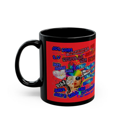 drop the beat - Black Mug (red)