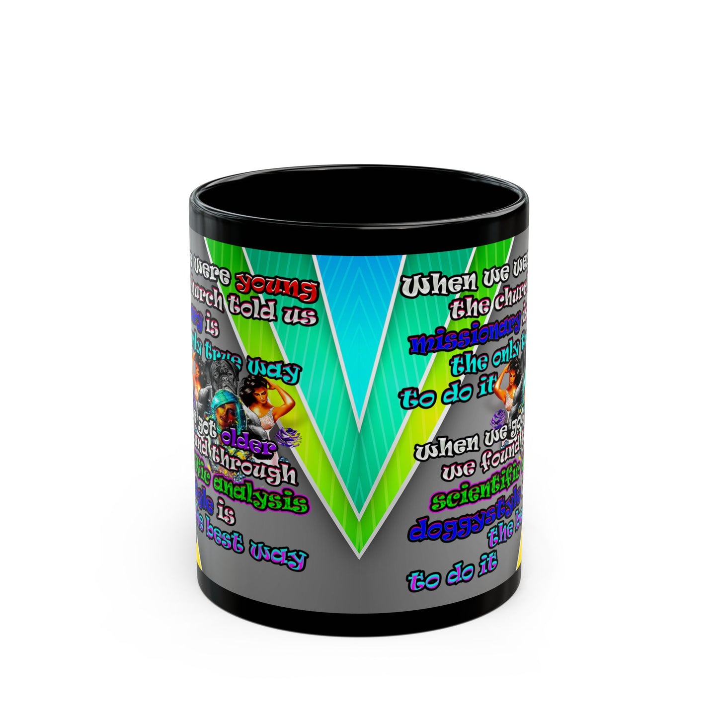 doggystyle - Black Mug (rainbow split)