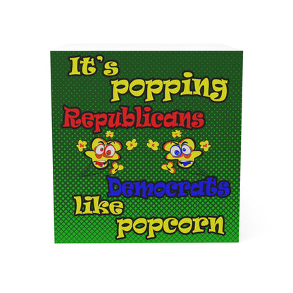 popping like popcorn - note cube (logo green)
