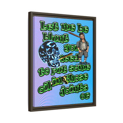 og - framed canvas art (light blue-purple wave)