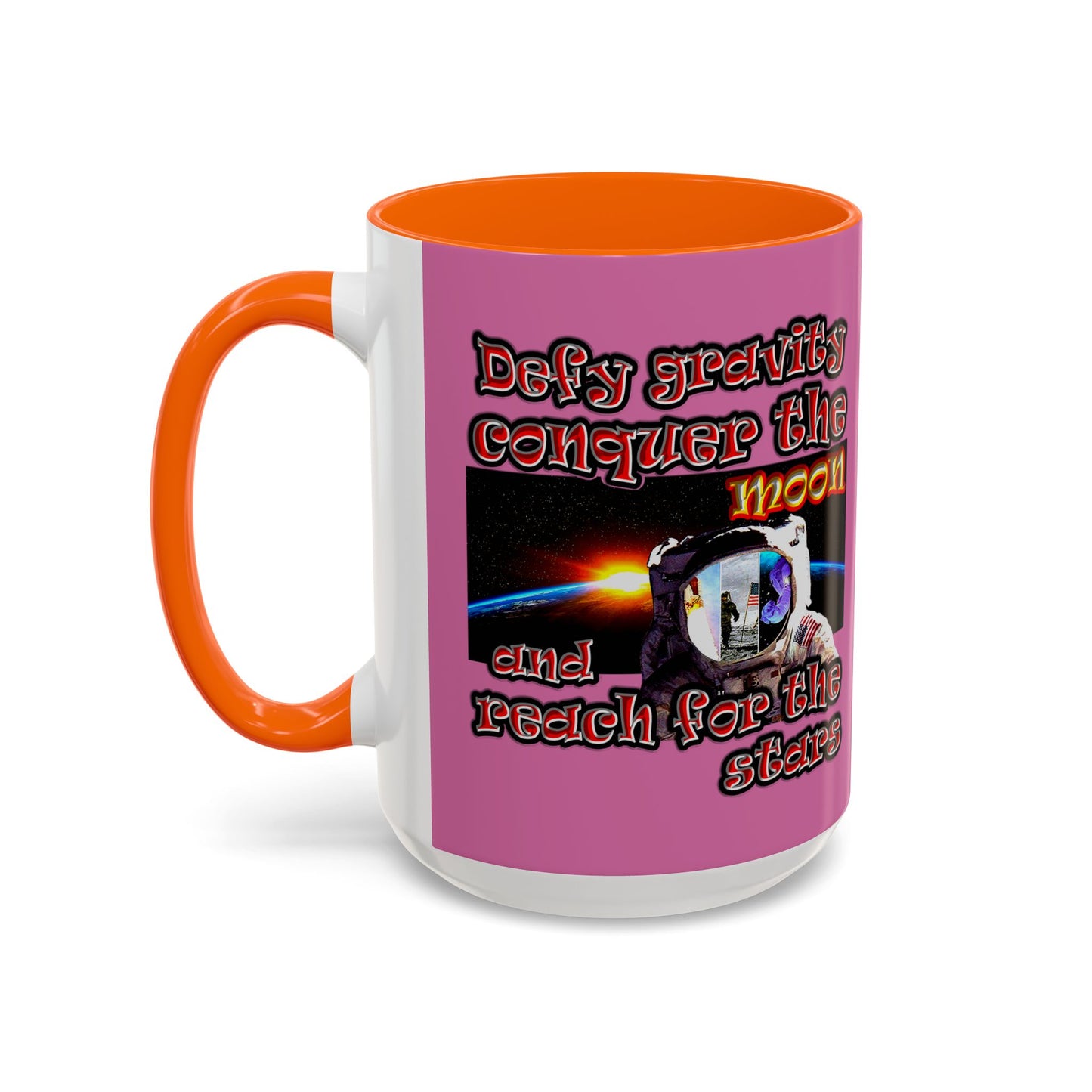 defy conquer reach - Accent Mug (light pink)