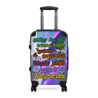 the bum's shit - Suitcase (grey-pink wave)