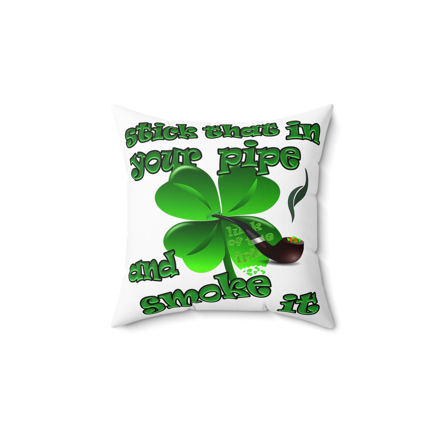 celtics logo - Spun Polyester Square Pillow - (white)