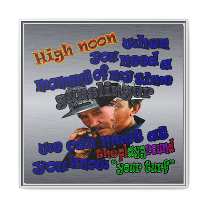 high noon - framed canvas art (brushed nickel)