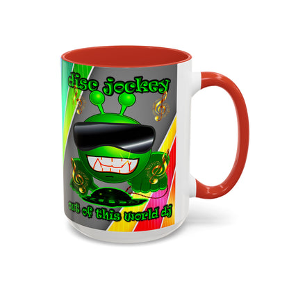 disc jockey - Accent Mug (rainbow split)