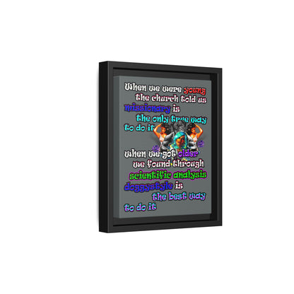 doggystyle - framed canvas art (dark grey)