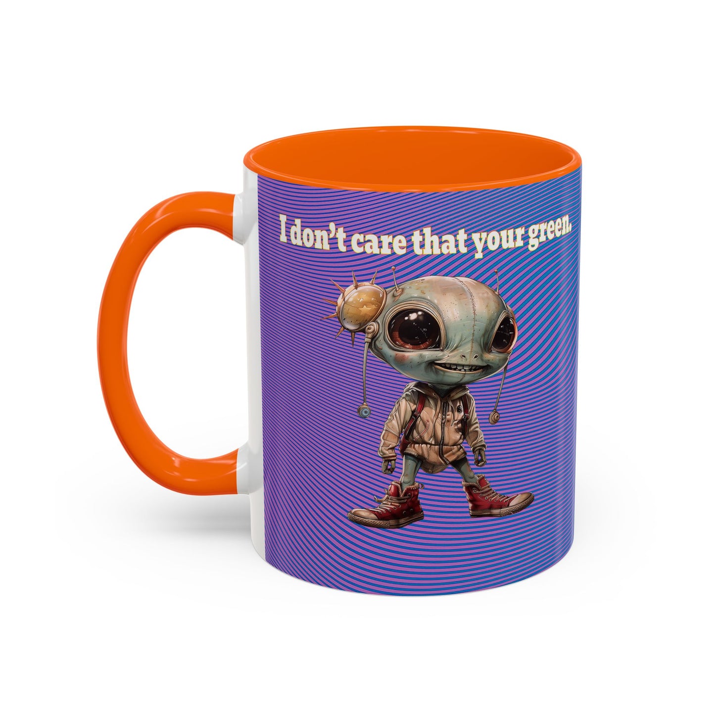 I don't care that your grey - Accent Mug (light blue-purple wave)