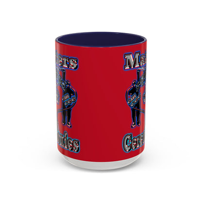 em cee squared - Accent Mug (dark red)