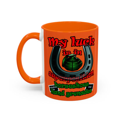 my luck - Accent Mug (orange)