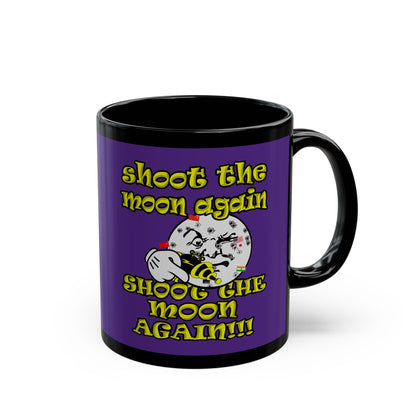 shoot the moon again - Black Mug (purple)