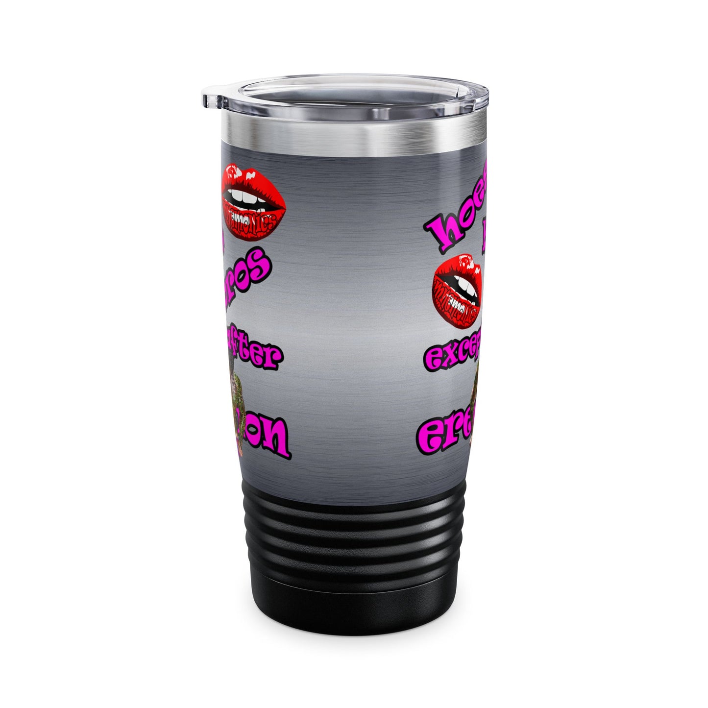 hoes b4 bros - Ringneck Tumbler, 20oz (brushed nickel)