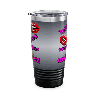 hoes b4 bros - Ringneck Tumbler, 20oz (brushed nickel)