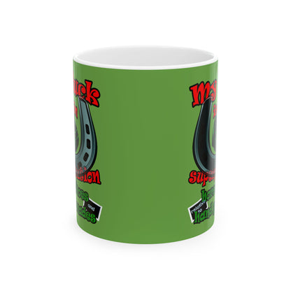 my luck - White Mug (green)