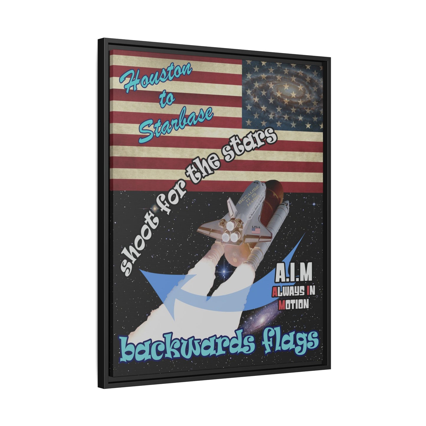 shoot for the stars - framed canvas art
