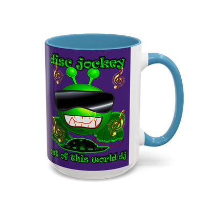 disc jockey - Accent Mug (purple)