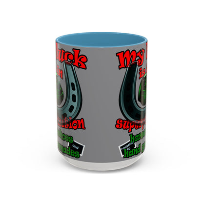 my luck - Accent Mug (grey)