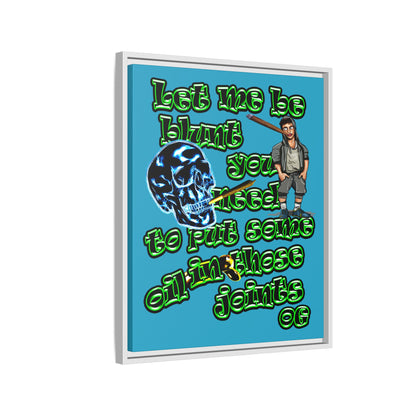 og - framed canvas art (turquoise)