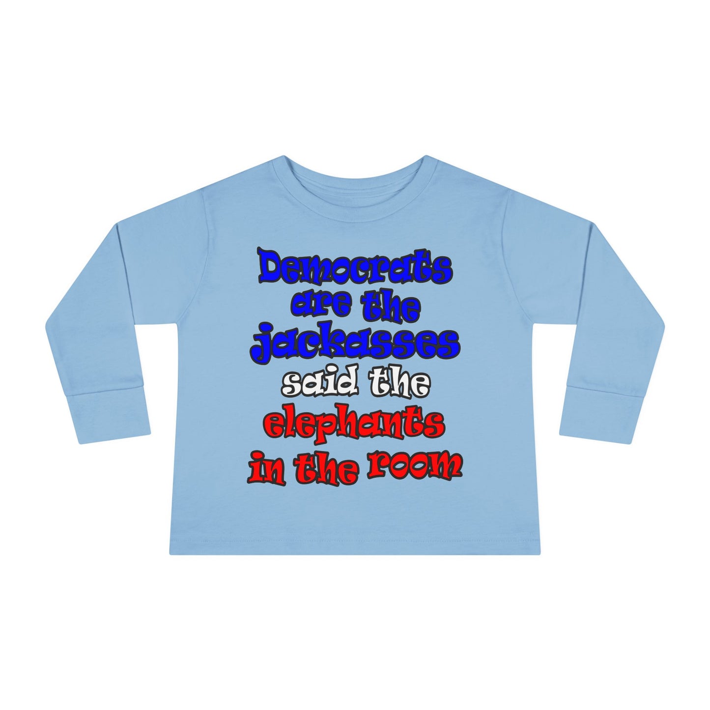 donkeys and elephants - Toddler Long Sleeve Tee