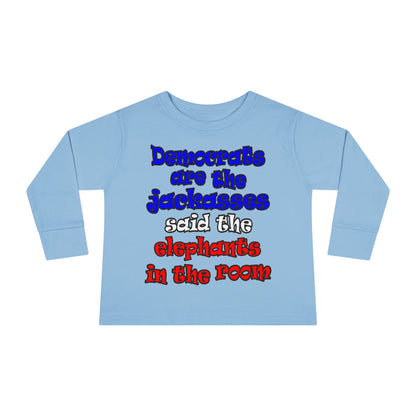donkeys and elephants - Toddler Long Sleeve Tee