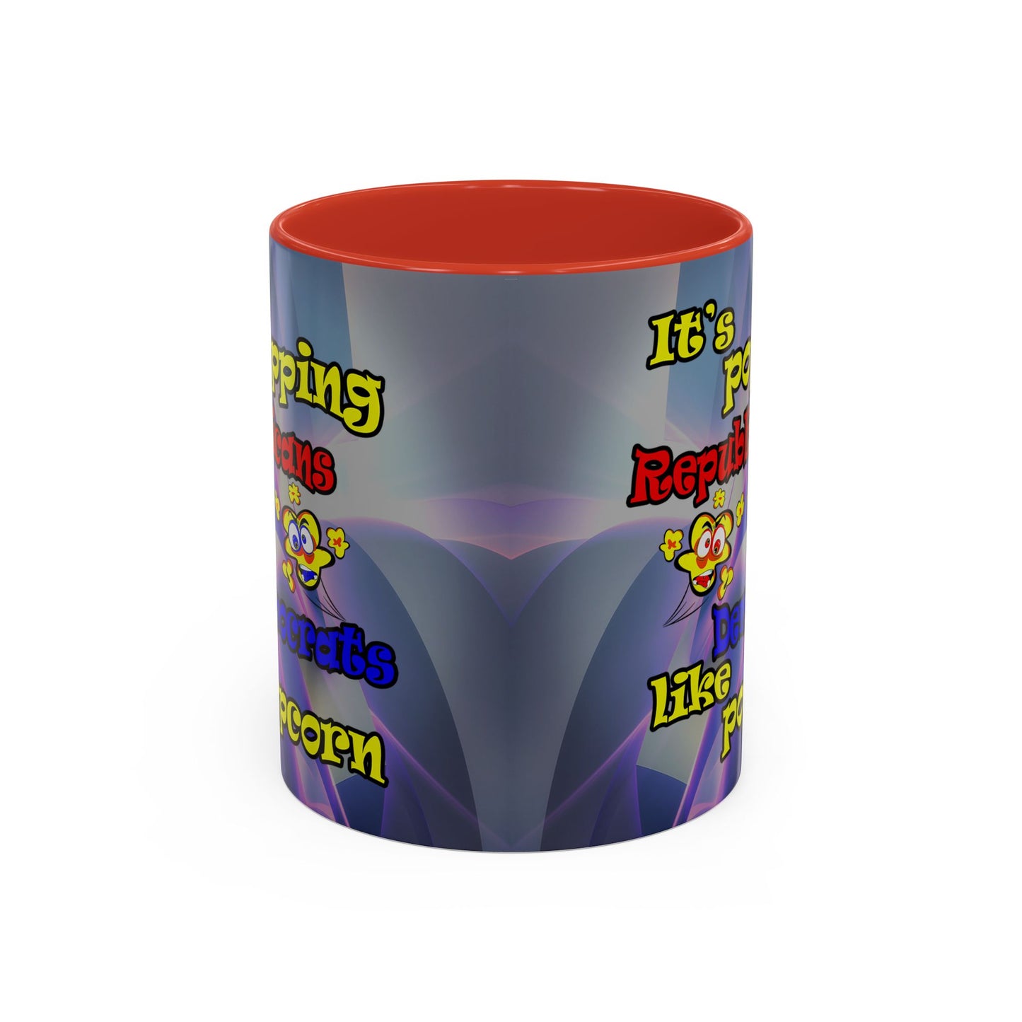 popping like popcorn - Accent Mug (grey-pink wave)