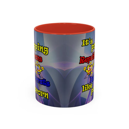 popping like popcorn - Accent Mug (grey-pink wave)