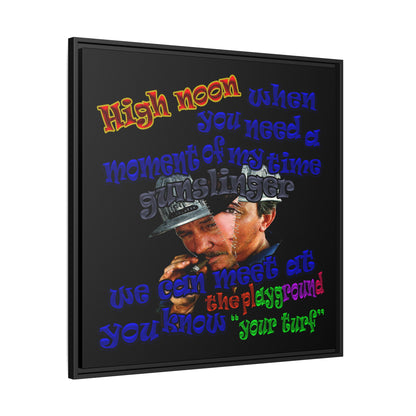 high noon - framed canvas art (black)
