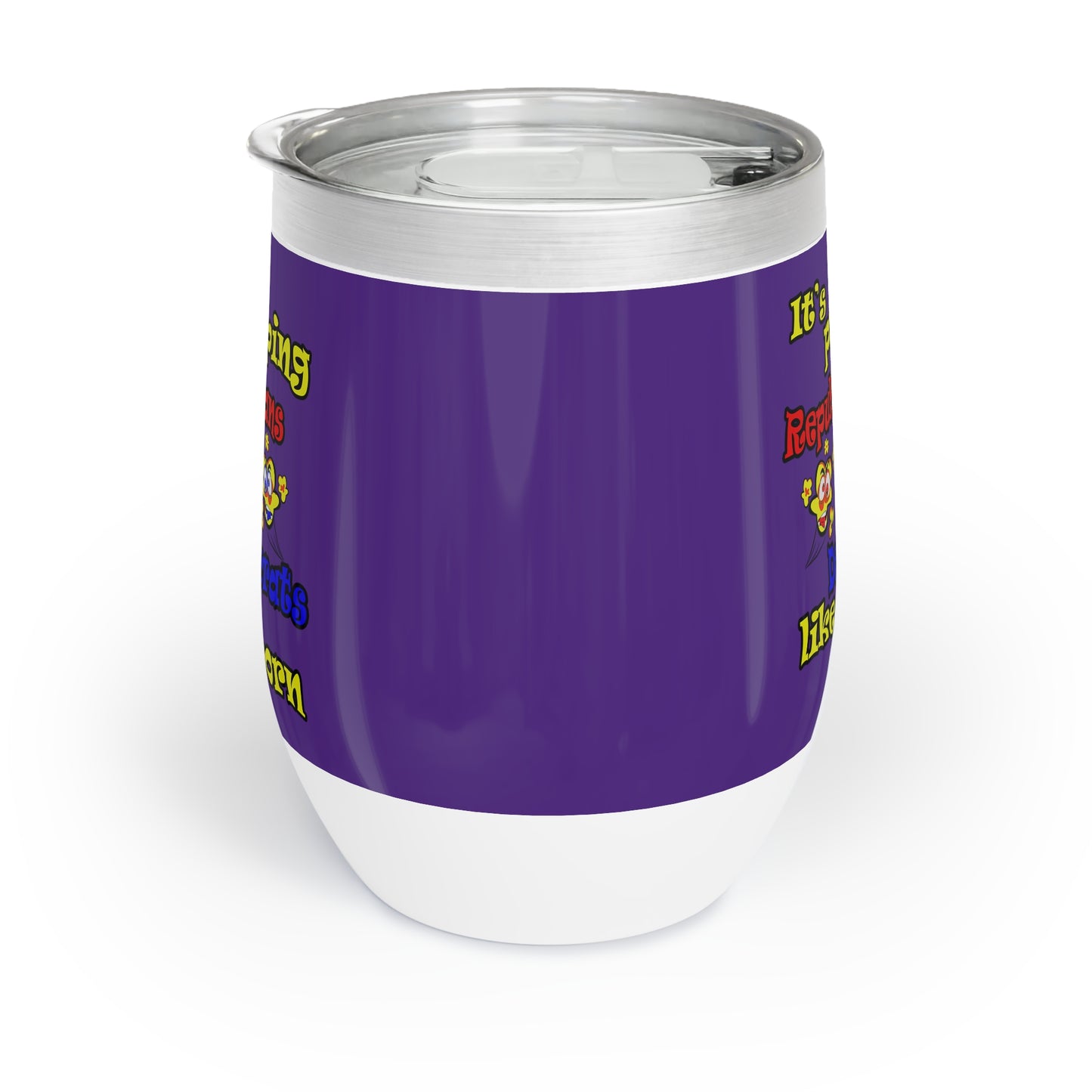 popping like popcorn - Chill Wine Tumbler (purple)