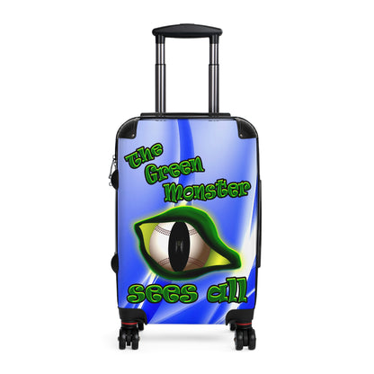 green monster - Suitcase (blue-white wave)