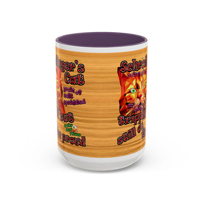 schrodinger's cat - Accent Mug (butterscotch wood finish)