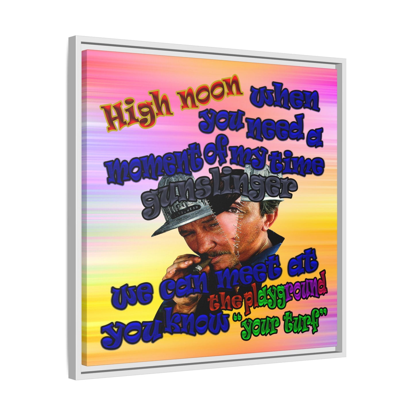 high noon - framed canvas art (color blur)