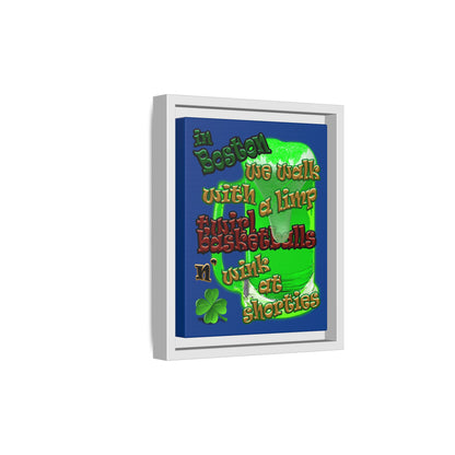 celtics logo - framed canvas art (dark blue)