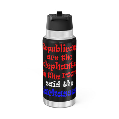 donkeys and elephants - Gator Tumbler, 32oz (black)