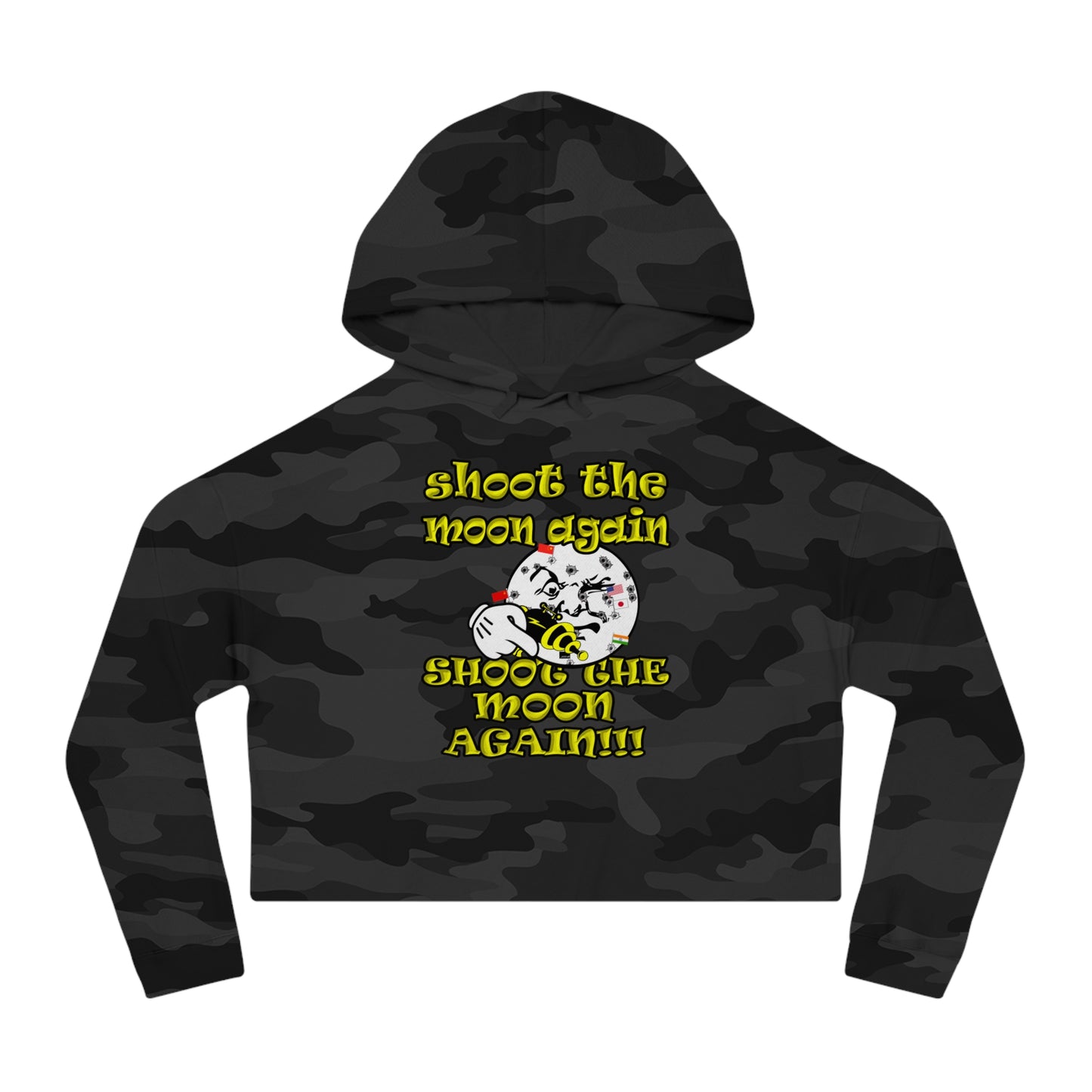 shoot the moon again - Women’s Cropped Hooded Sweatshirt