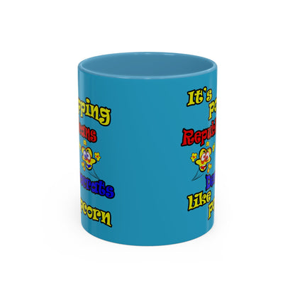 popping like popcorn - Accent Mug (turquoise)