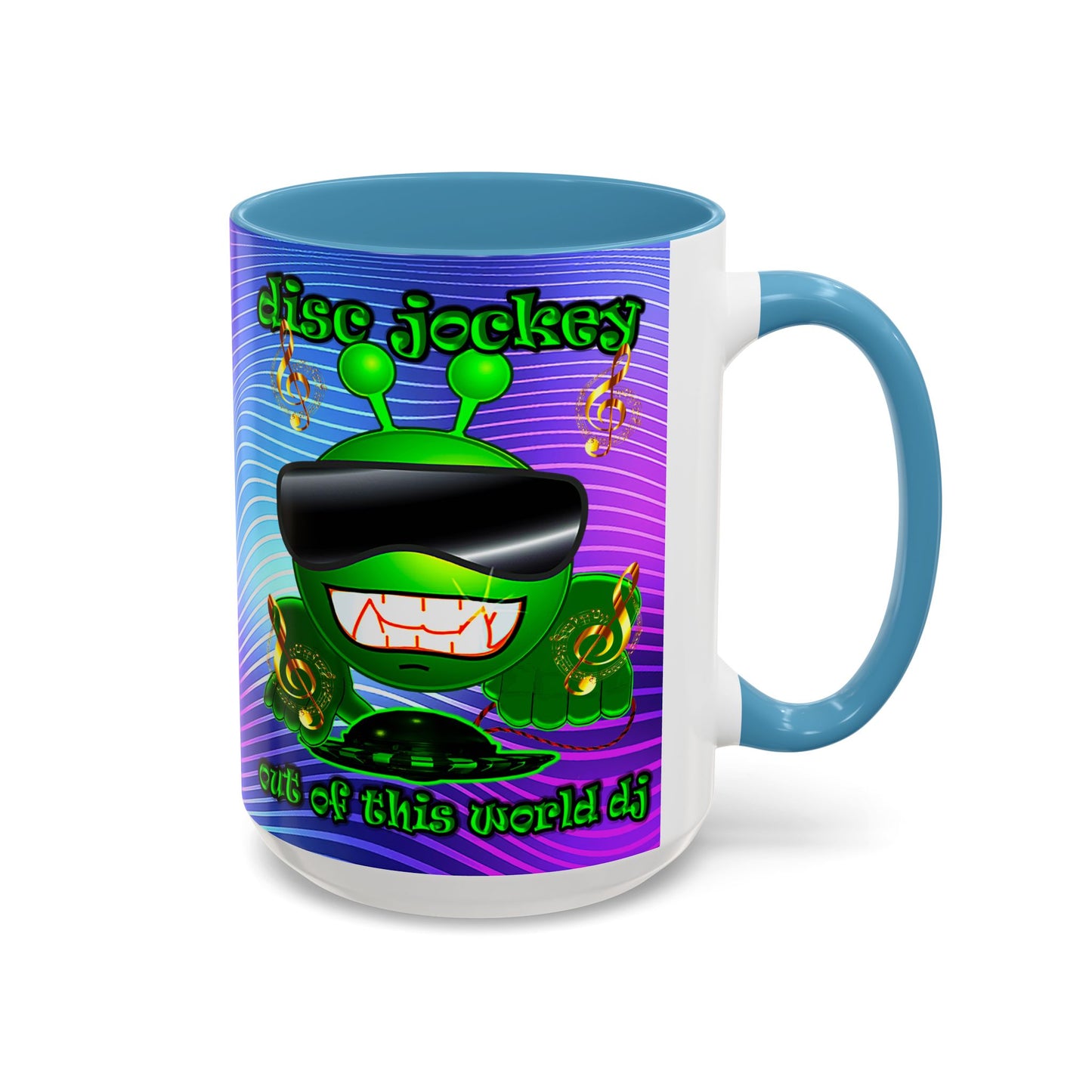 disc jockey - Accent Mug (purple wave)