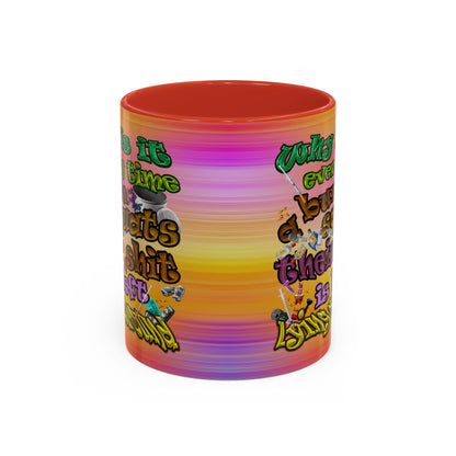 the bum's shit - Accent Mug (color blur)