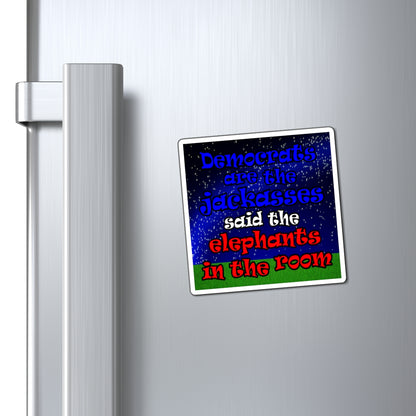 donkeys and elephants - Magnets - ('snoops' background)