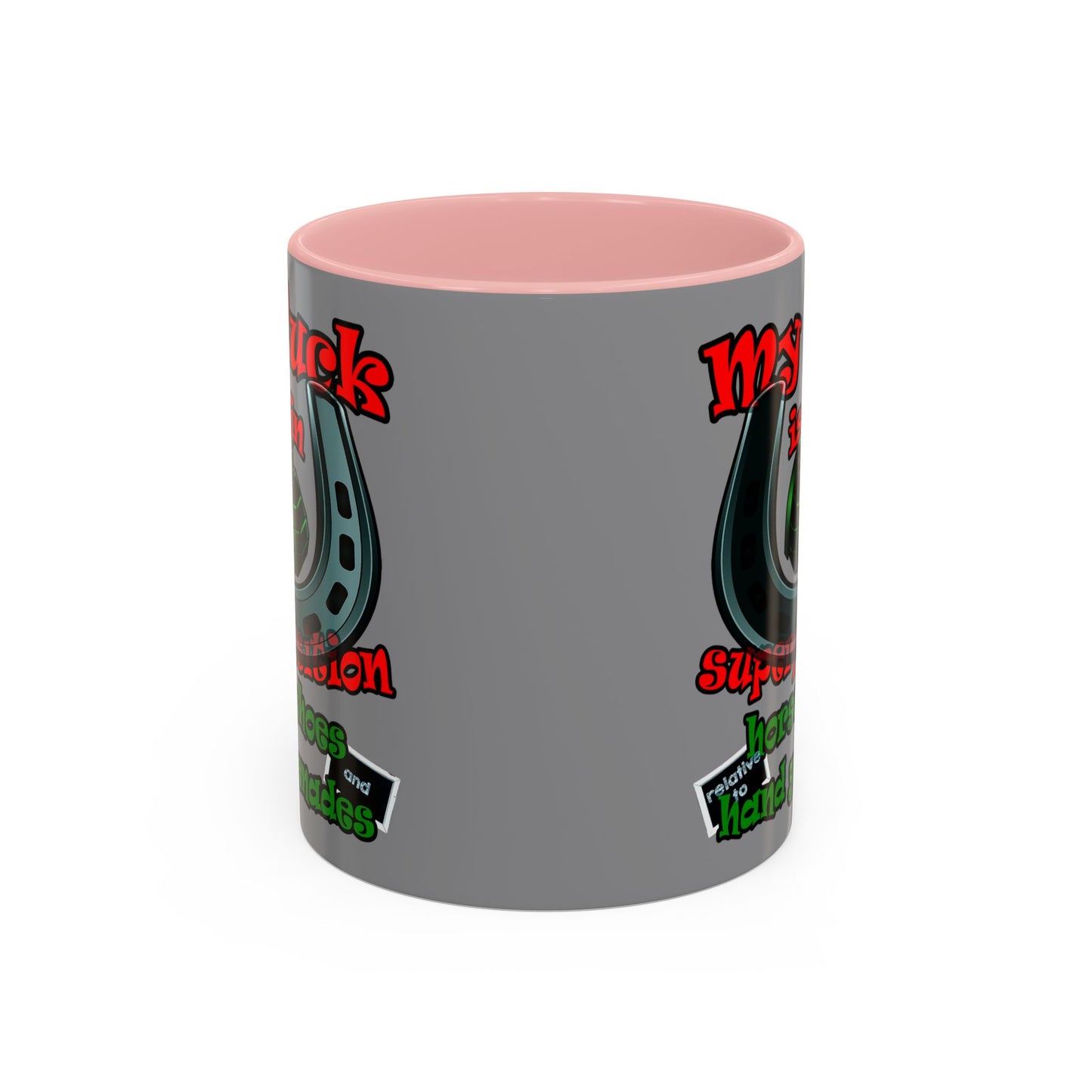 my luck - Accent Mug (grey)