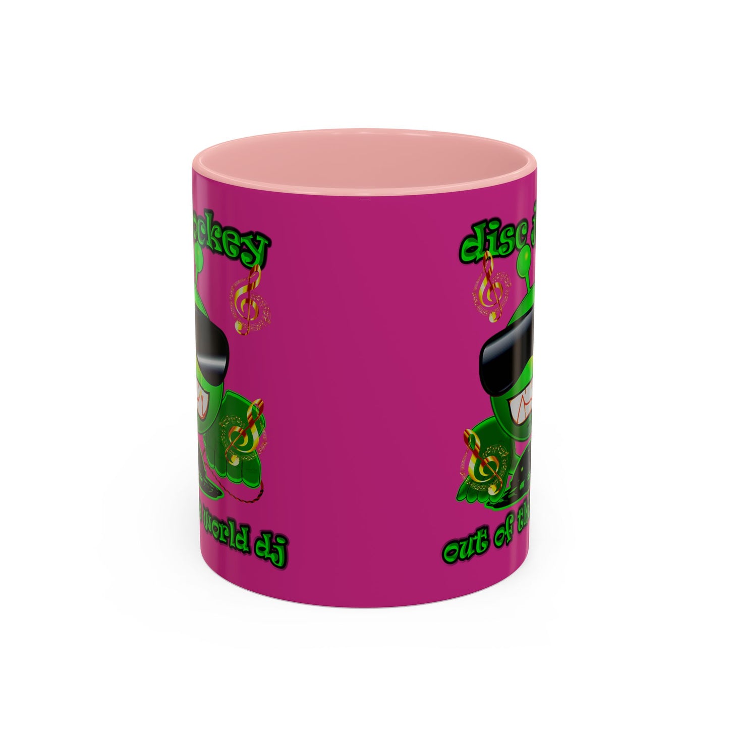 disc jockey - Accent Mug (pink)