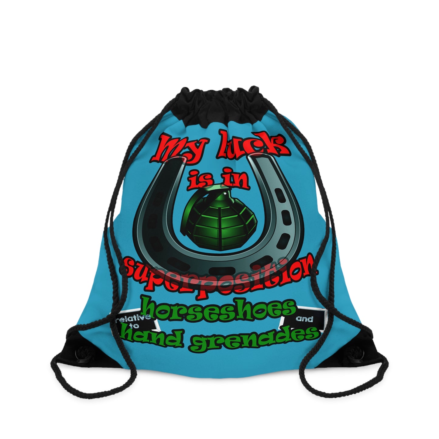 my luck - Drawstring Bag (turquoise)