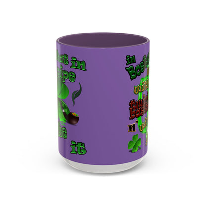 celtics logo - Accent Mug (light purple)