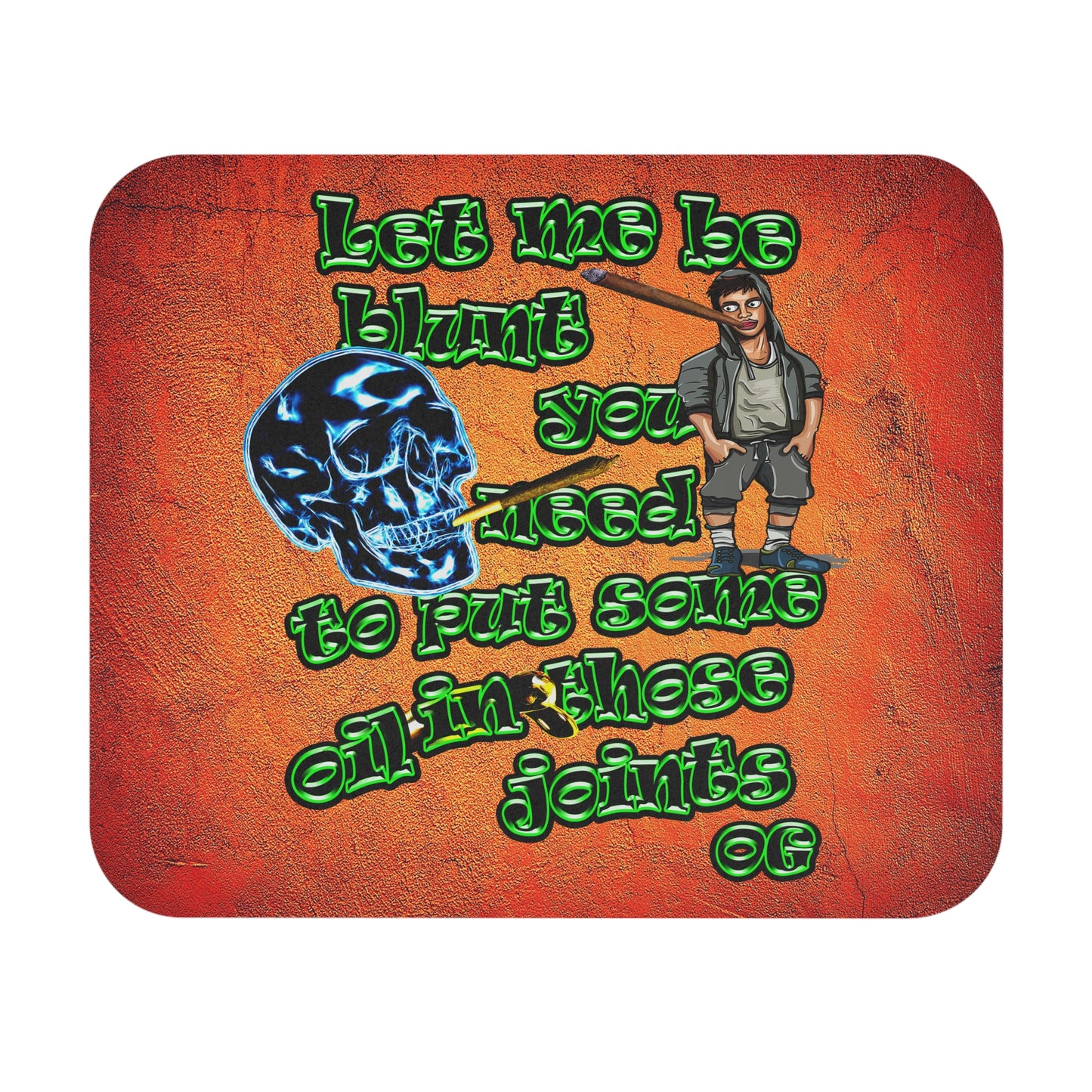 og - Mouse Pad (Rectangle) (burnt orange)
