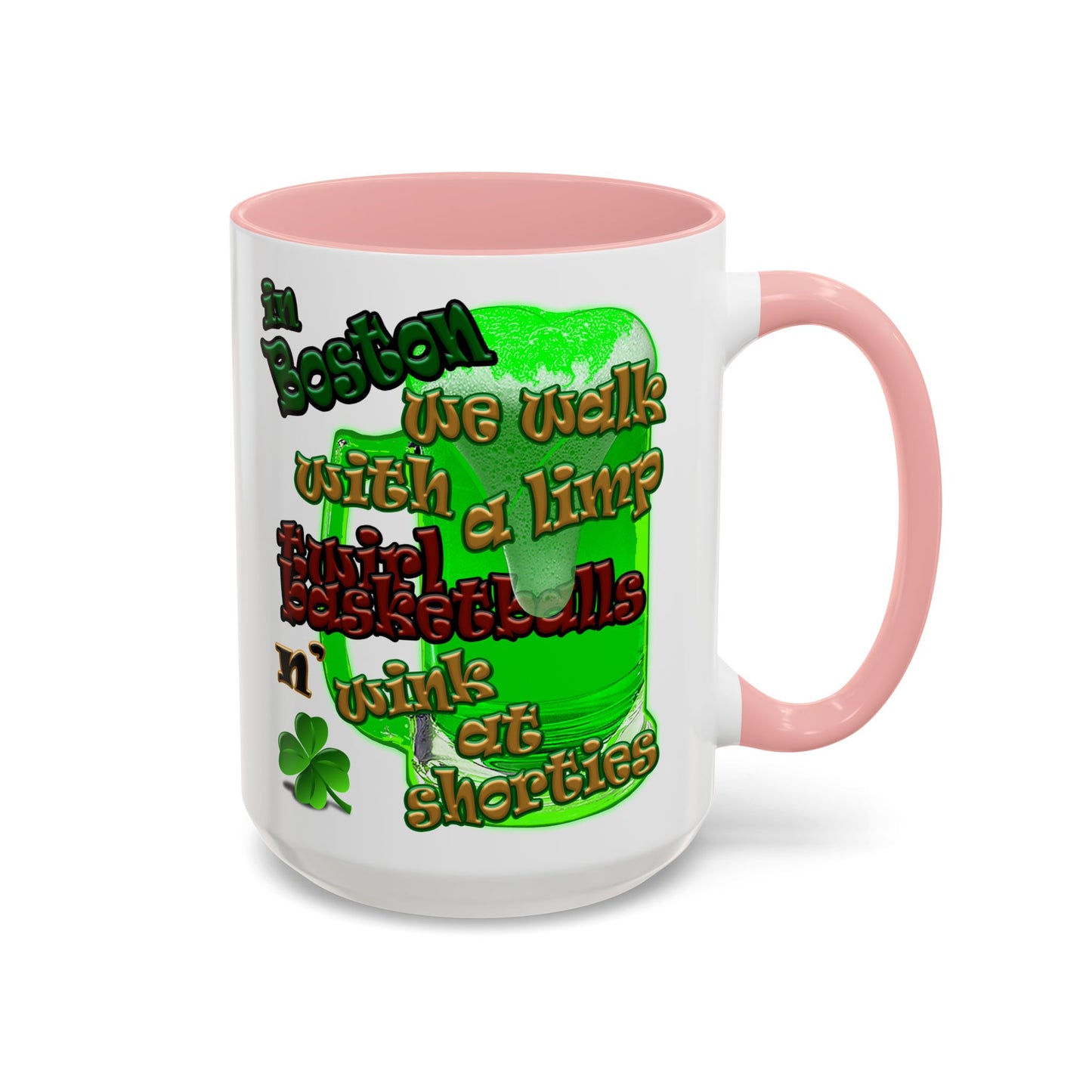 celtics logo - Accent Mug (white)