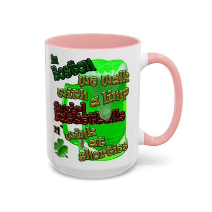 celtics logo - Accent Mug (white)